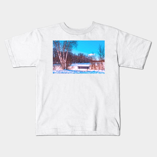 Winter landscape tree Kids T-Shirt by redwitchart